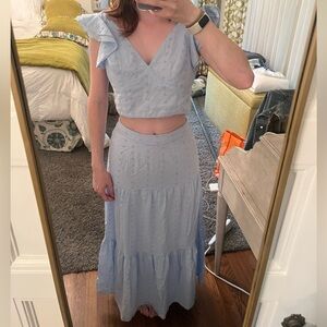 Light Blue Eyelet Set